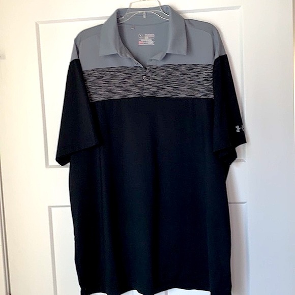 🍁Clearance- Under Armour Heat Gear Polo Shirt Like New - Picture 3 of 10